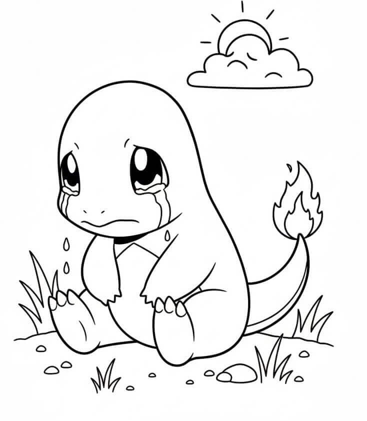 Fise de colorat cu Charmander de colorat p03