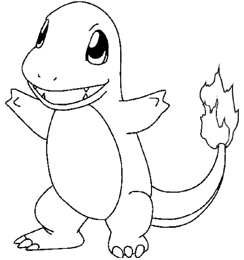 Fise de colorat cu Charmander de colorat p11