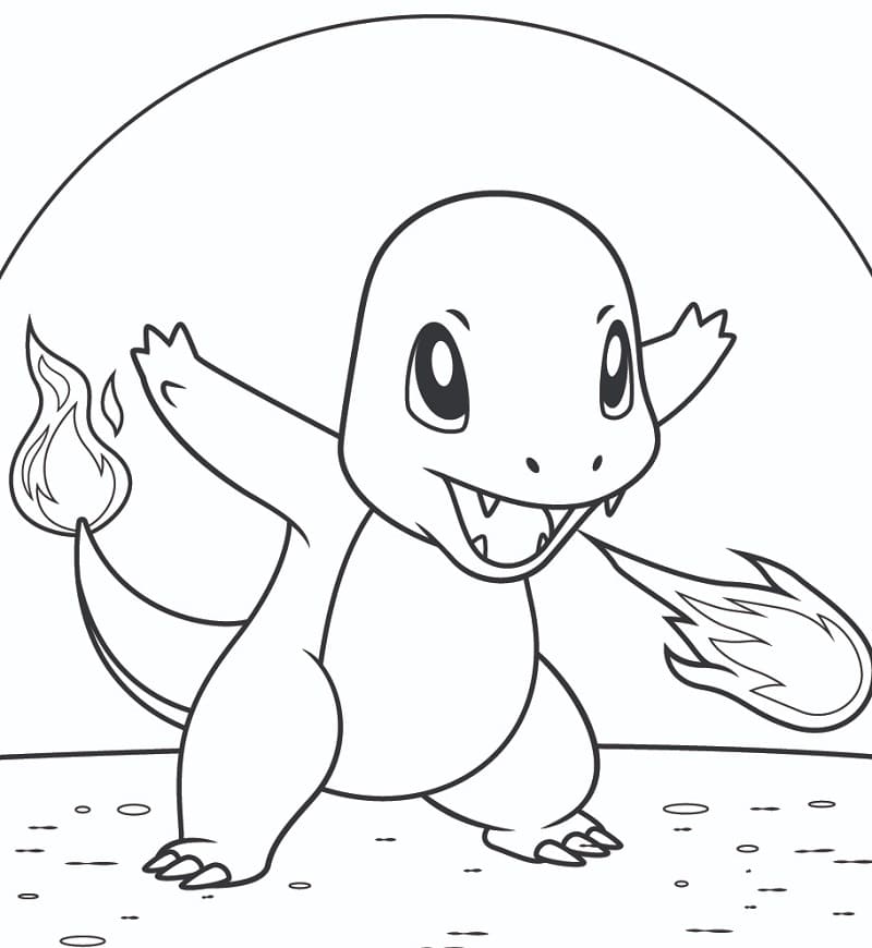 Fise de colorat cu Charmander de colorat p17