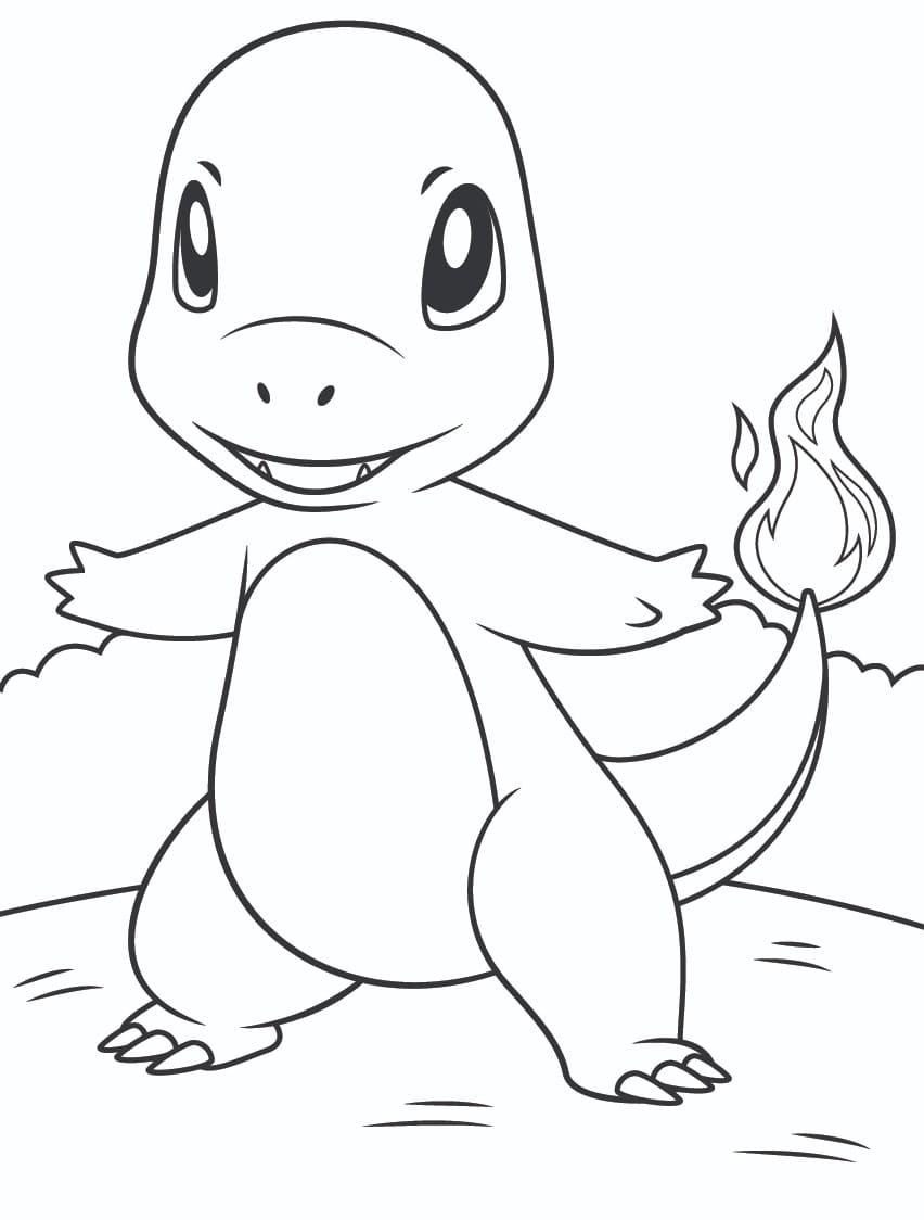 Fise de colorat cu Charmander de colorat p18