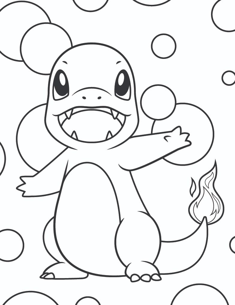 Fise de colorat cu Charmander de colorat p20