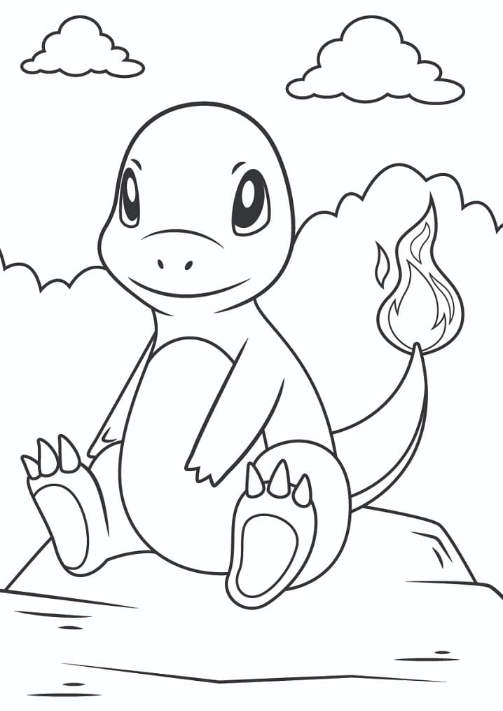 Fise de colorat cu Charmander de colorat p23