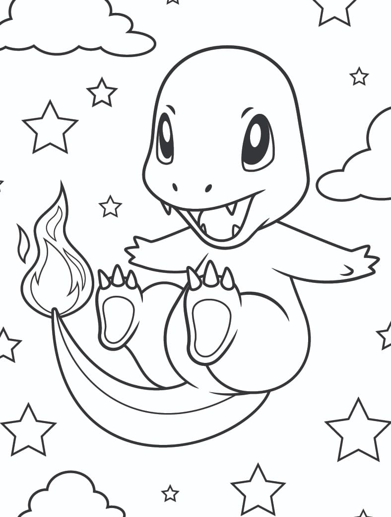 Fise de colorat cu Charmander de colorat p26