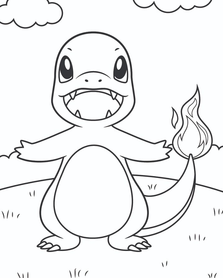 Fise de colorat cu Charmander de colorat p27