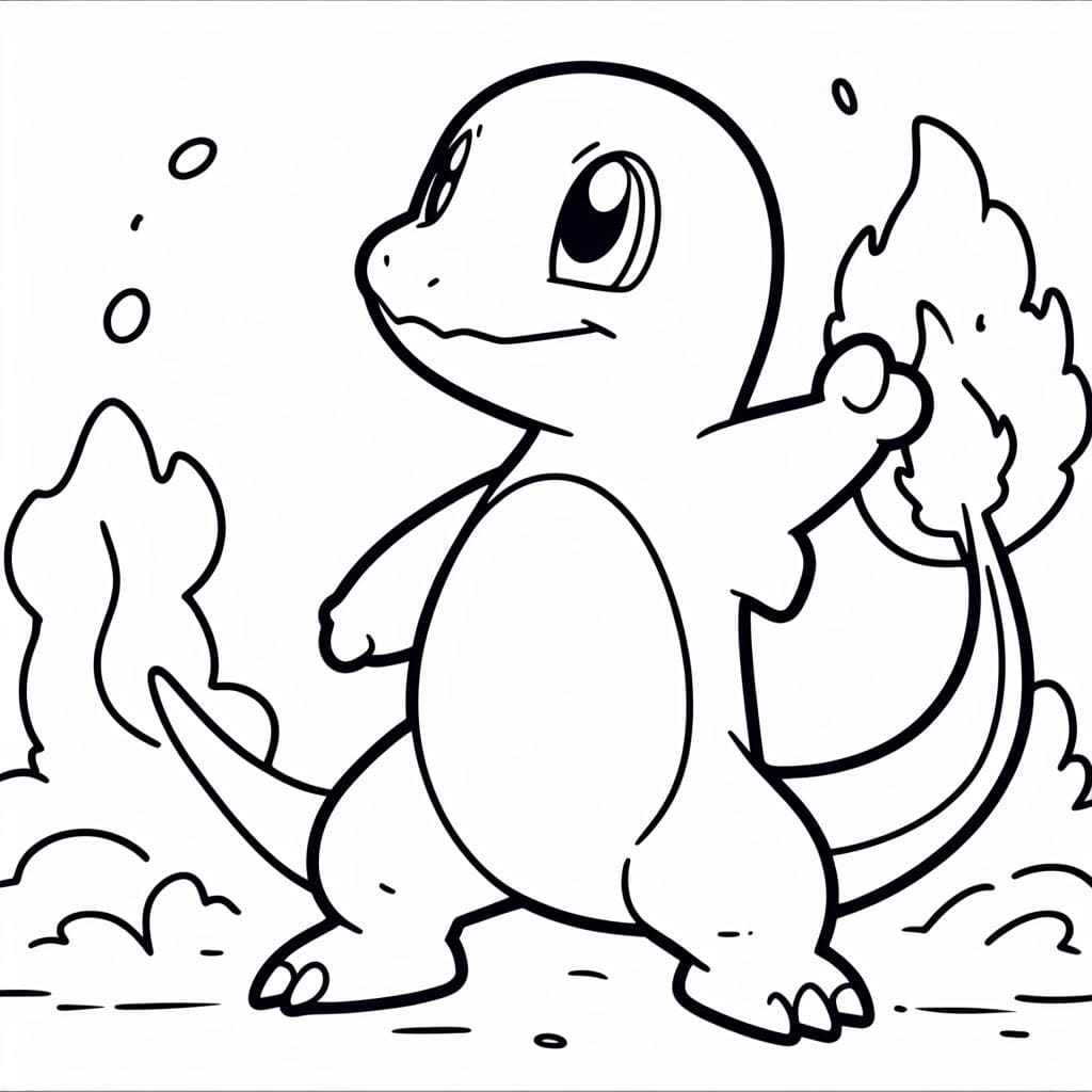 Fise de colorat cu Charmander de colorat p28