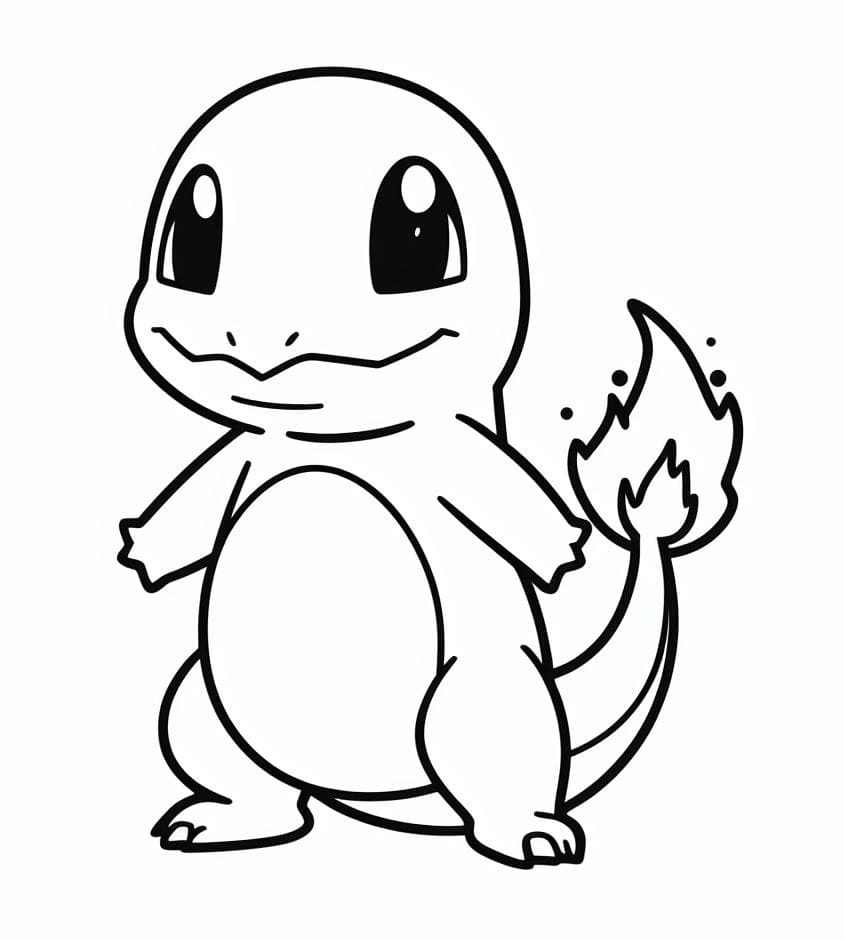 Fise de colorat cu Charmander de colorat p30