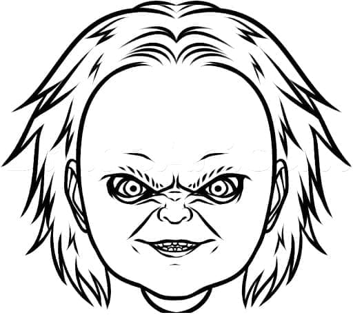Fise de colorat cu Chucky de colorat p08