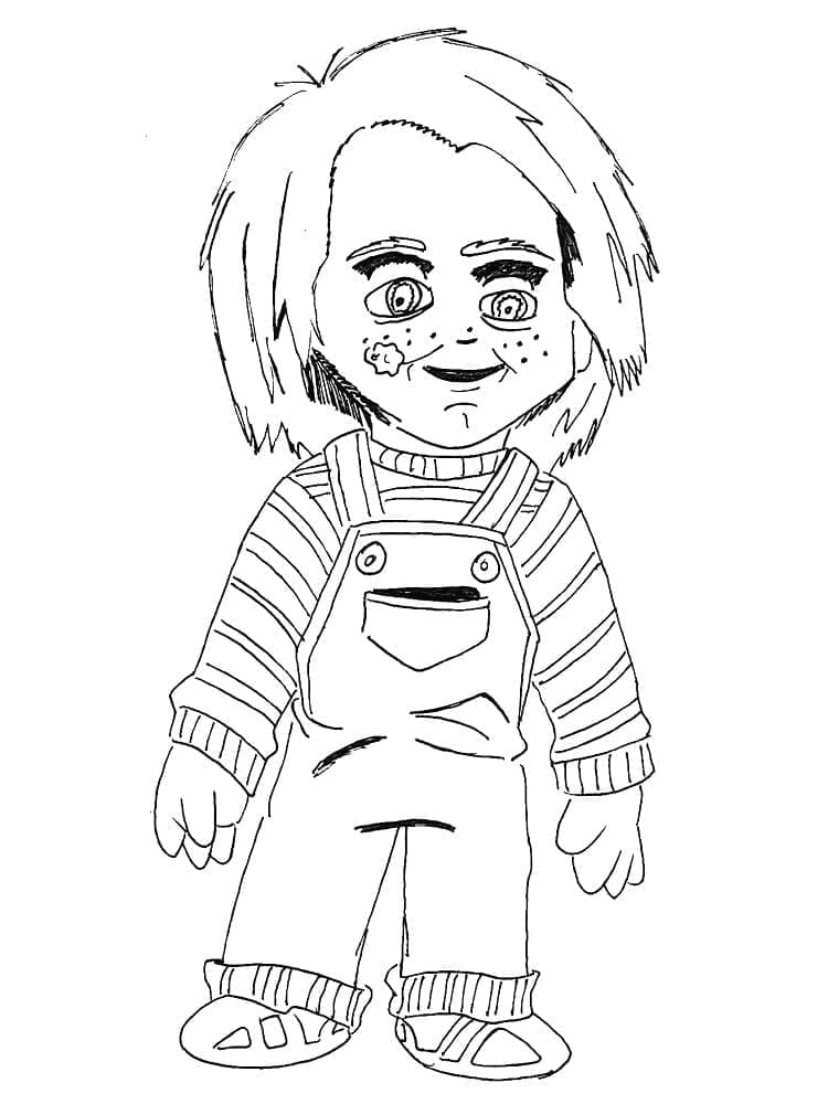 Fise de colorat cu Chucky de colorat p10