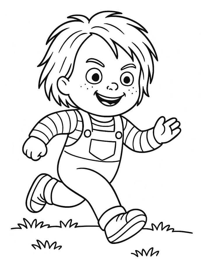Fise de colorat cu Chucky de colorat p11