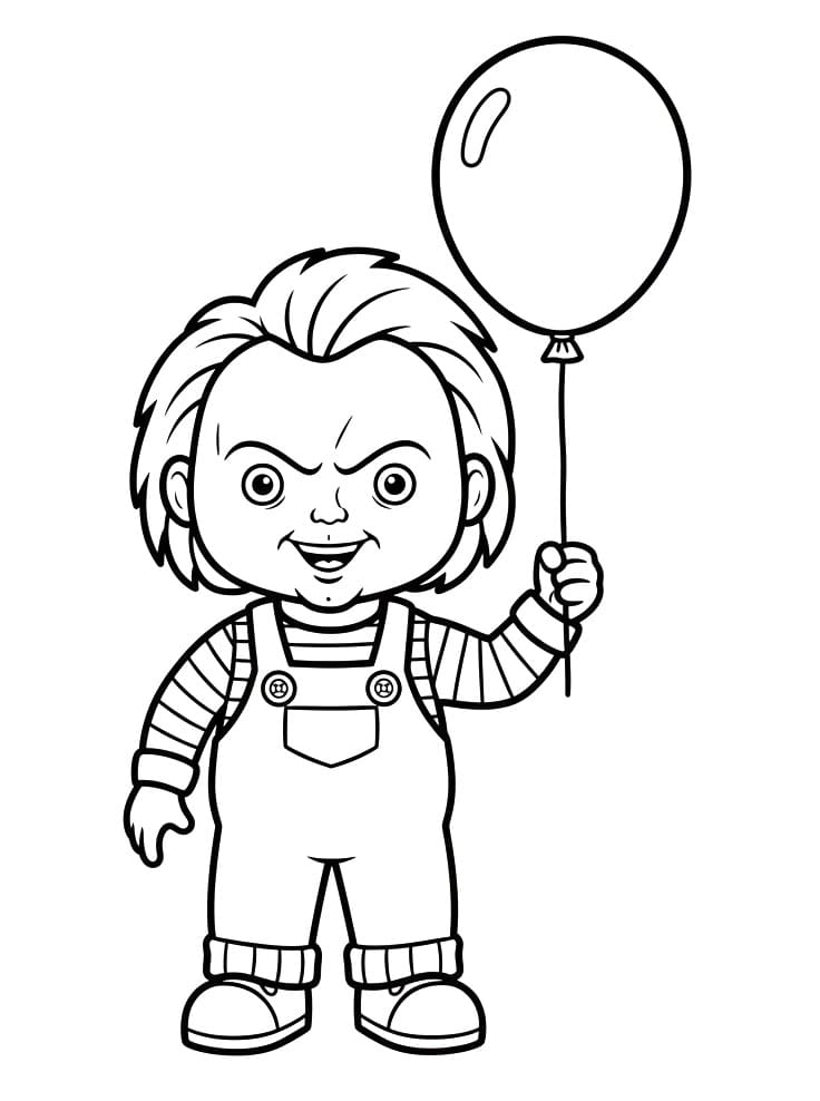 Fise de colorat cu Chucky de colorat p17