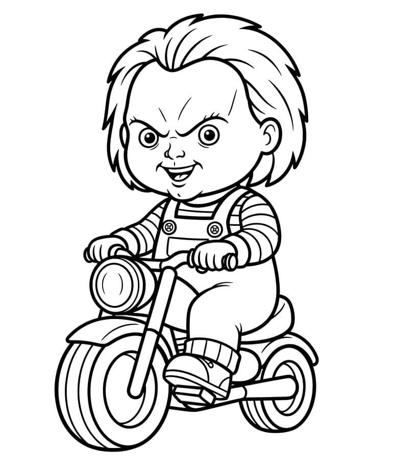 Fise de colorat cu Chucky de colorat p20