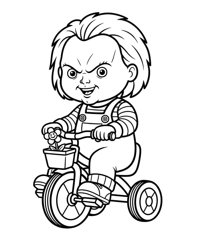 Fise de colorat cu Chucky de colorat p22