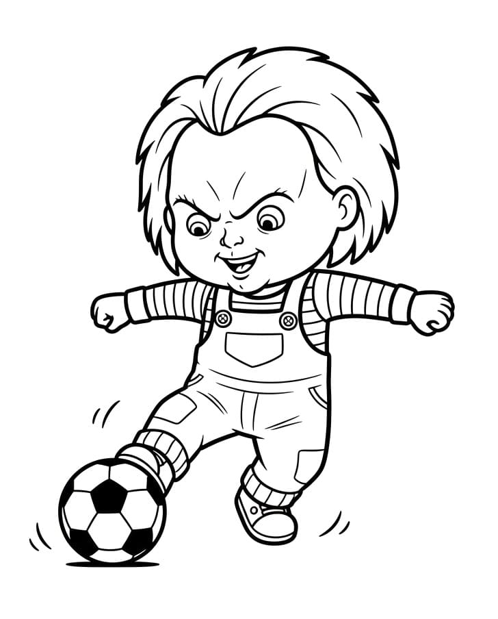 Fise de colorat cu Chucky de colorat p25