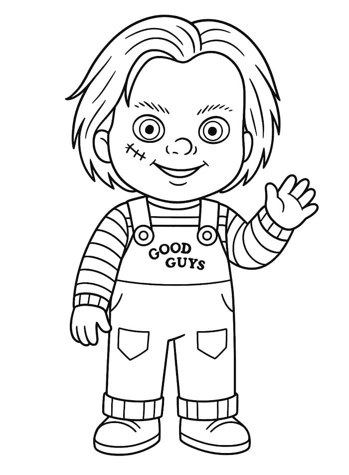 Planse de colorat cu Chucky 