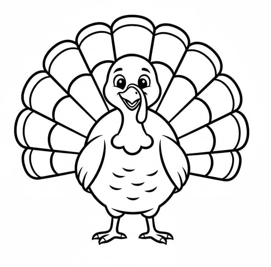 Fise de colorat cu Curcani de colorat p01