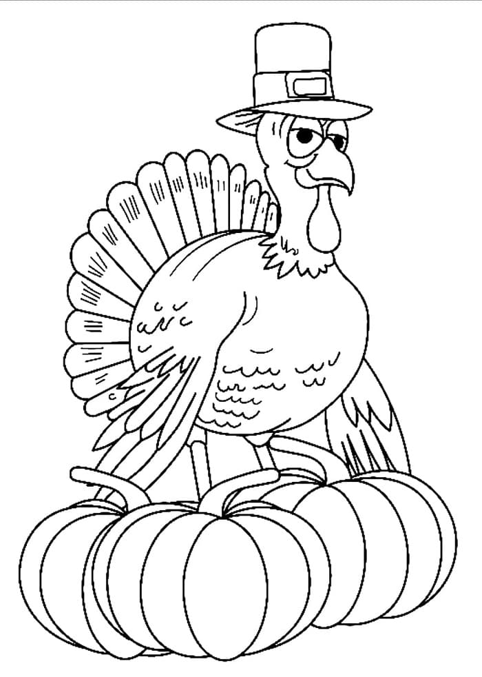 Fise de colorat cu Curcani de colorat p10