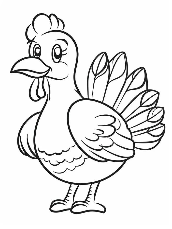 Fise de colorat cu Curcani de colorat p11