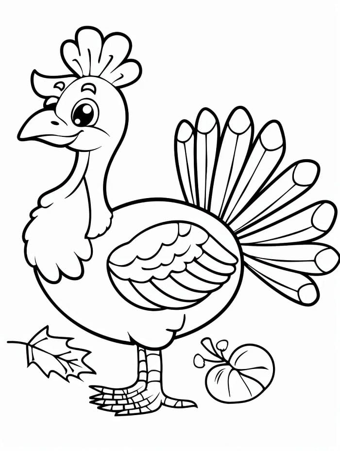 Fise de colorat cu Curcani de colorat p12