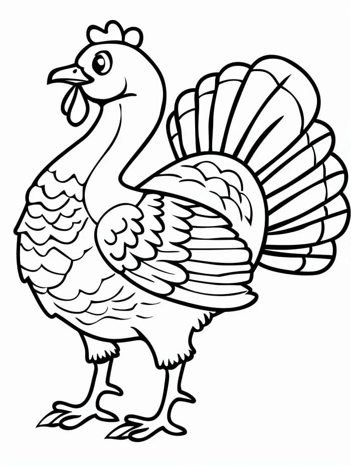 Fise de colorat cu Curcani de colorat p22