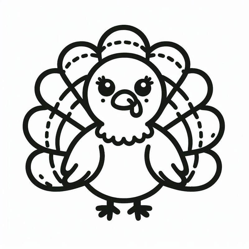 Fise de colorat cu Curcani de colorat p23