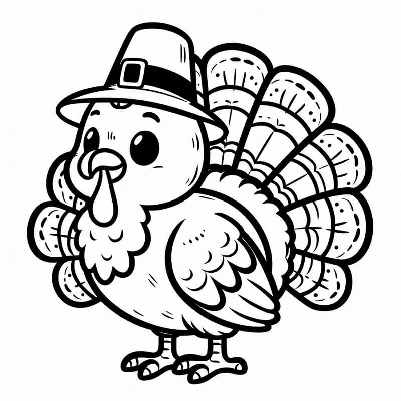 Fise de colorat cu Curcani de colorat p30