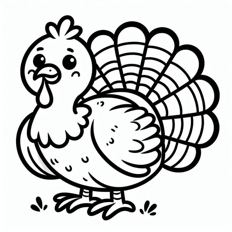 Fise de colorat cu Curcani de colorat p32