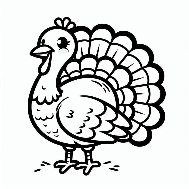 Fise de colorat cu Curcani de colorat p34