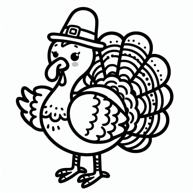 Fise de colorat cu Curcani de colorat p39