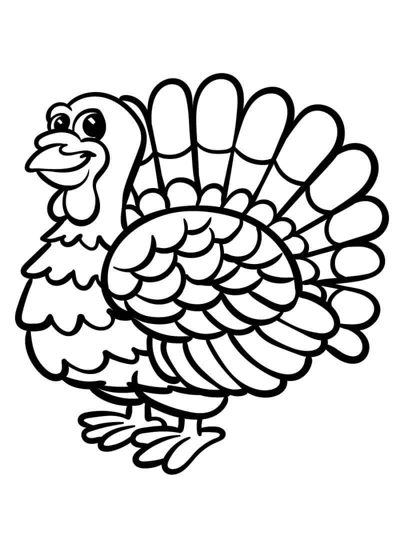 Fise de colorat cu Curcani de colorat p40