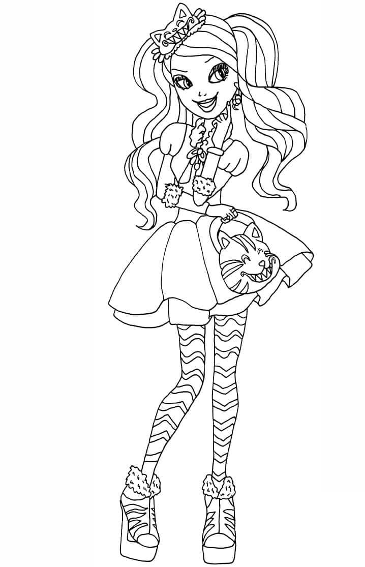 Fise de colorat cu Ever After High de colorat p04