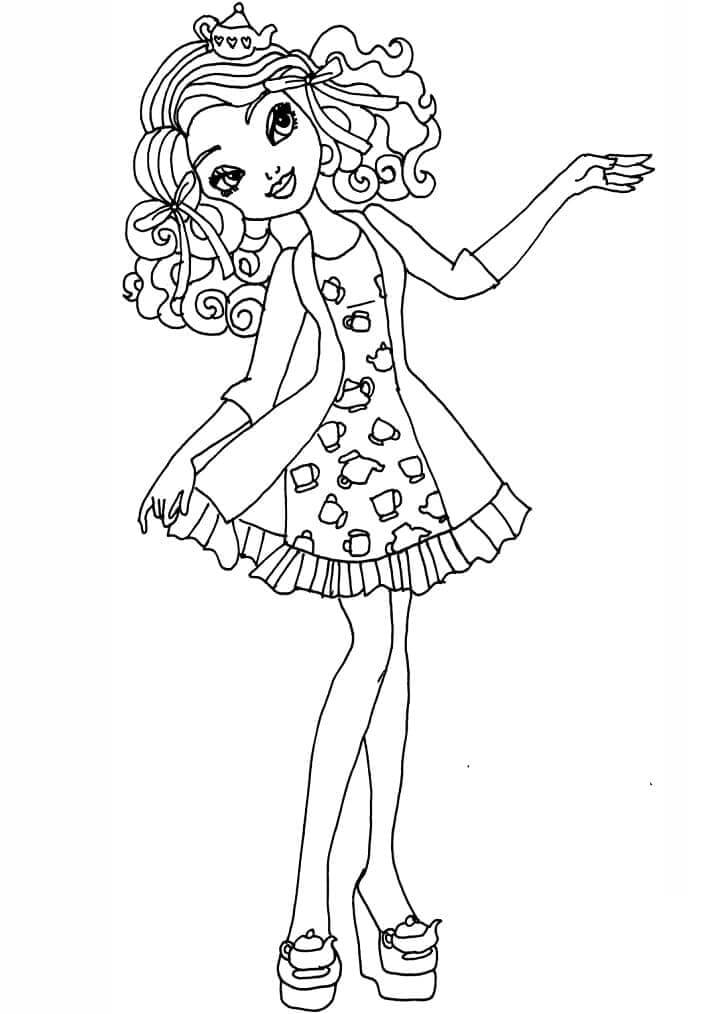 Fise de colorat cu Ever After High de colorat p05