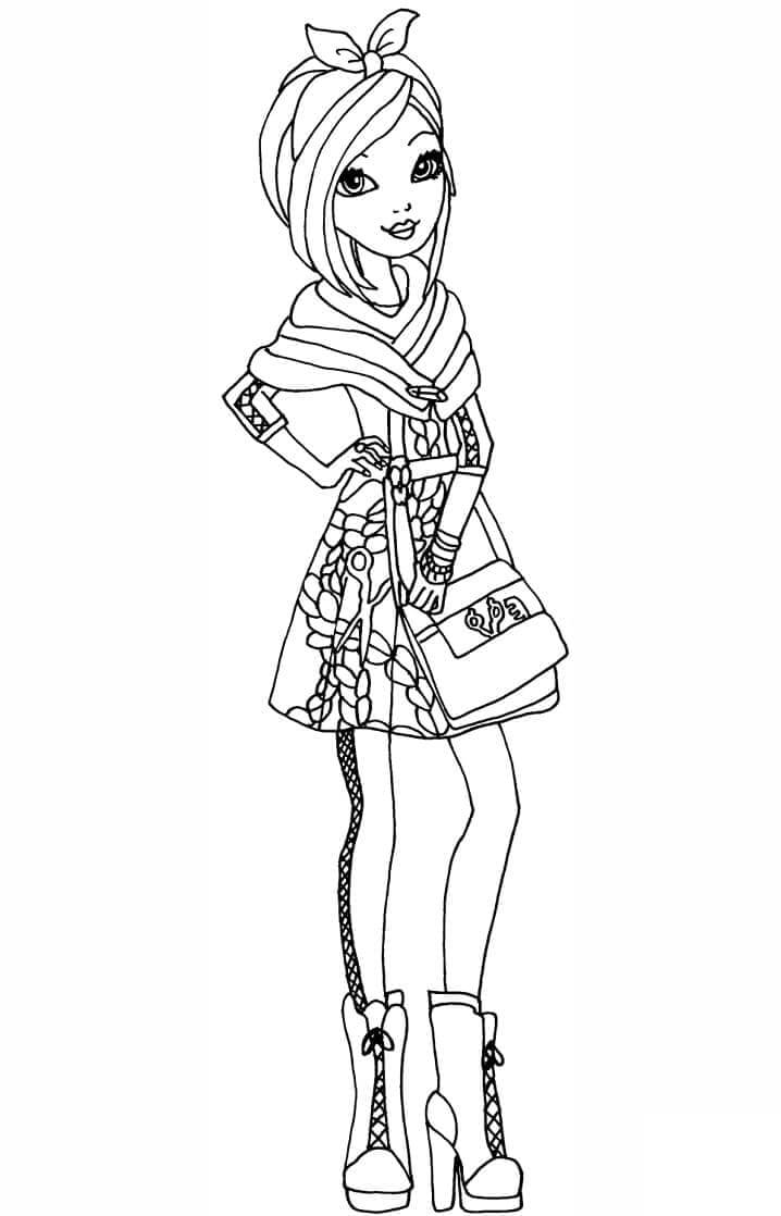 Fise de colorat cu Ever After High de colorat p07