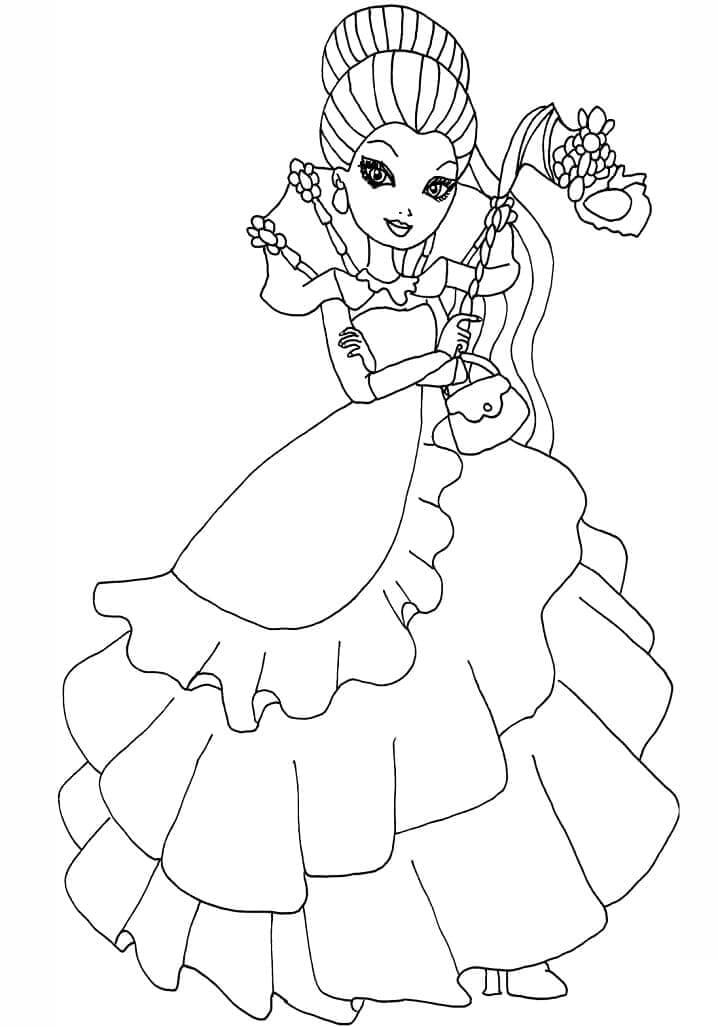 Fise de colorat cu Ever After High de colorat p09