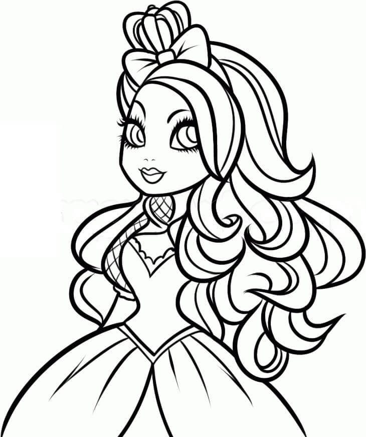 Fise de colorat cu Ever After High de colorat p30