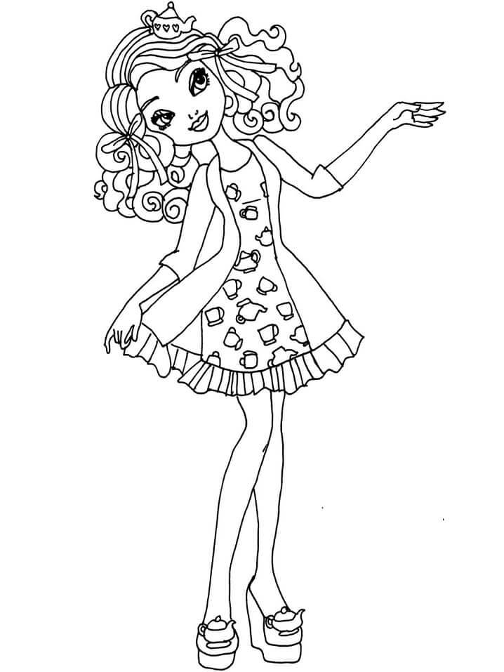 Fise de colorat cu Ever After High de colorat p32
