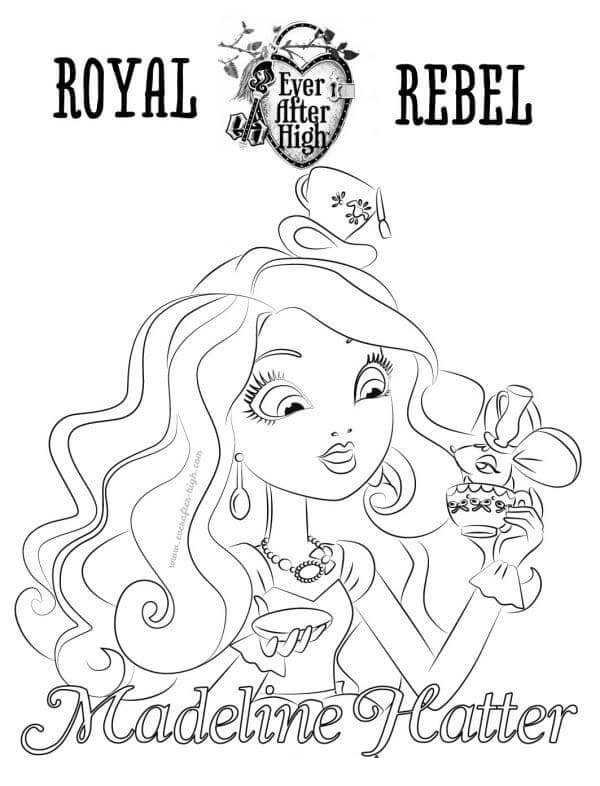 Fise de colorat cu Ever After High de colorat p38
