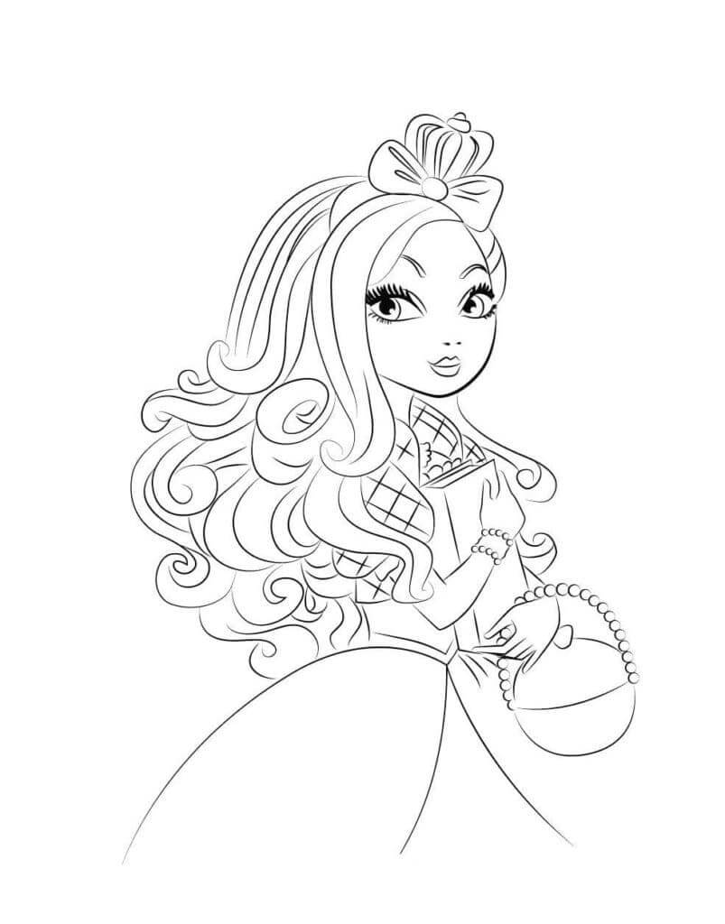 Fise de colorat cu Ever After High de colorat p40