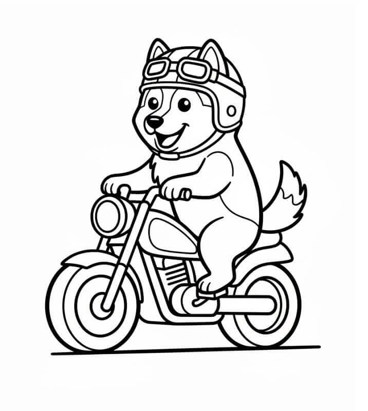 Fise de colorat cu Husky de colorat p07