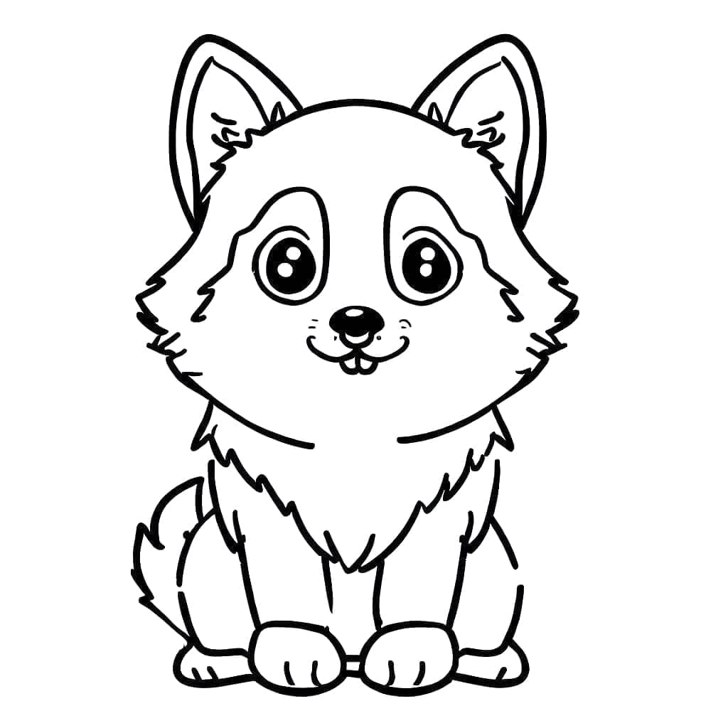 Fise de colorat cu Husky de colorat p25