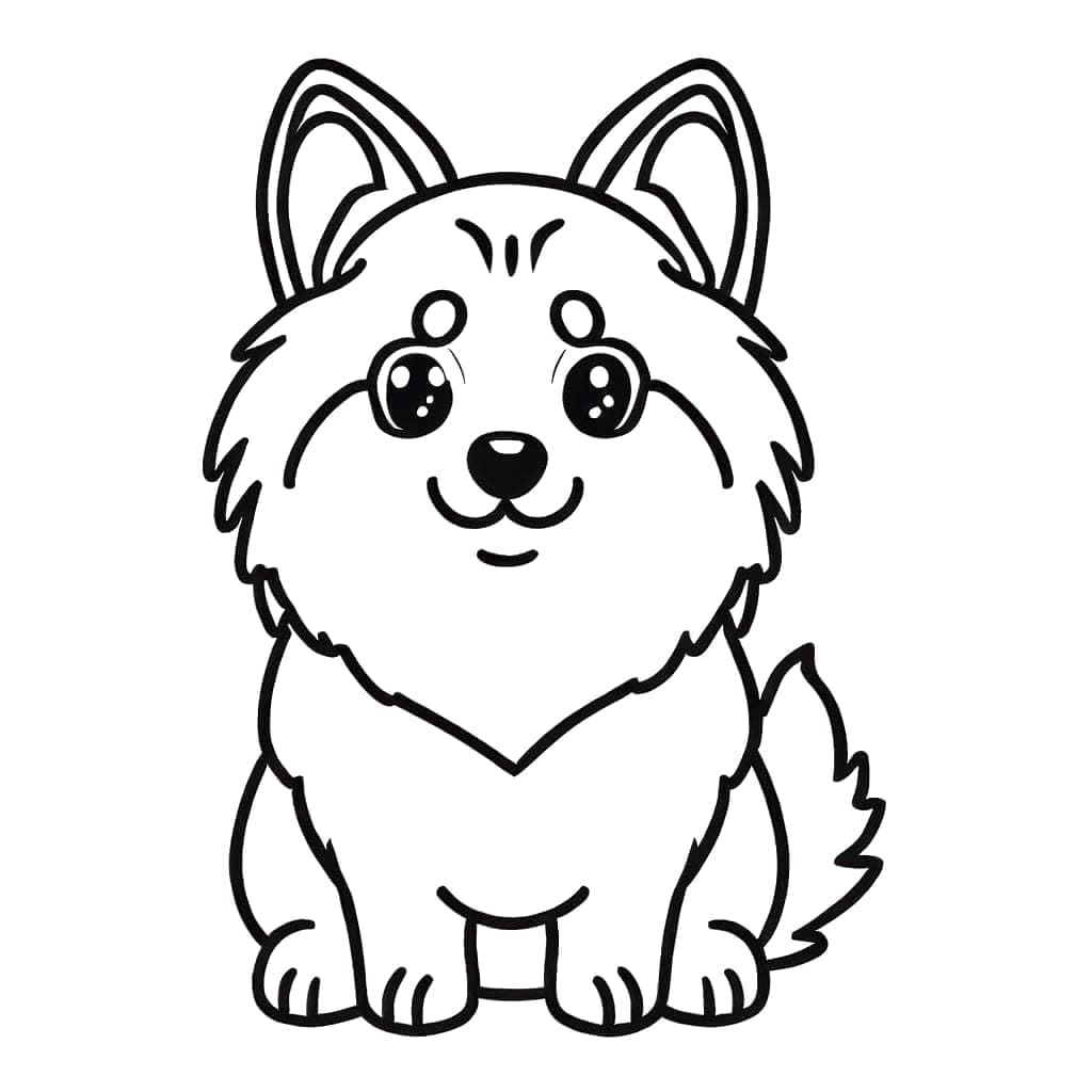 Fise de colorat cu Husky de colorat p33
