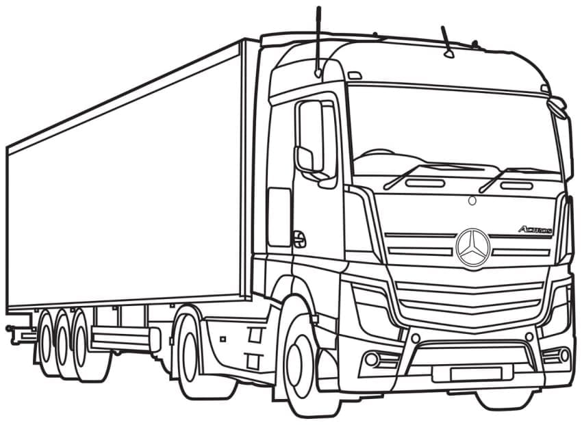 Fise de colorat cu Mercedes Benz de colorat p01