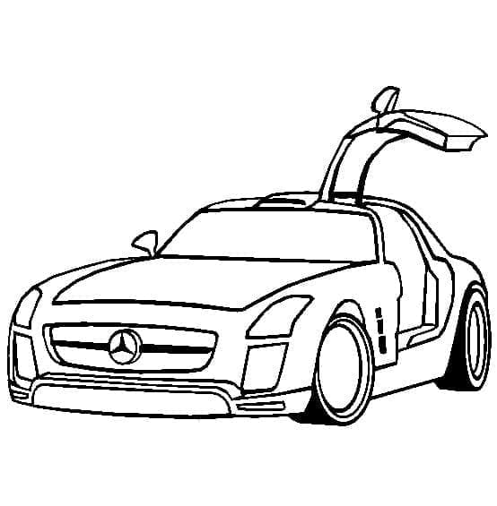 Fise de colorat cu Mercedes Benz de colorat p02