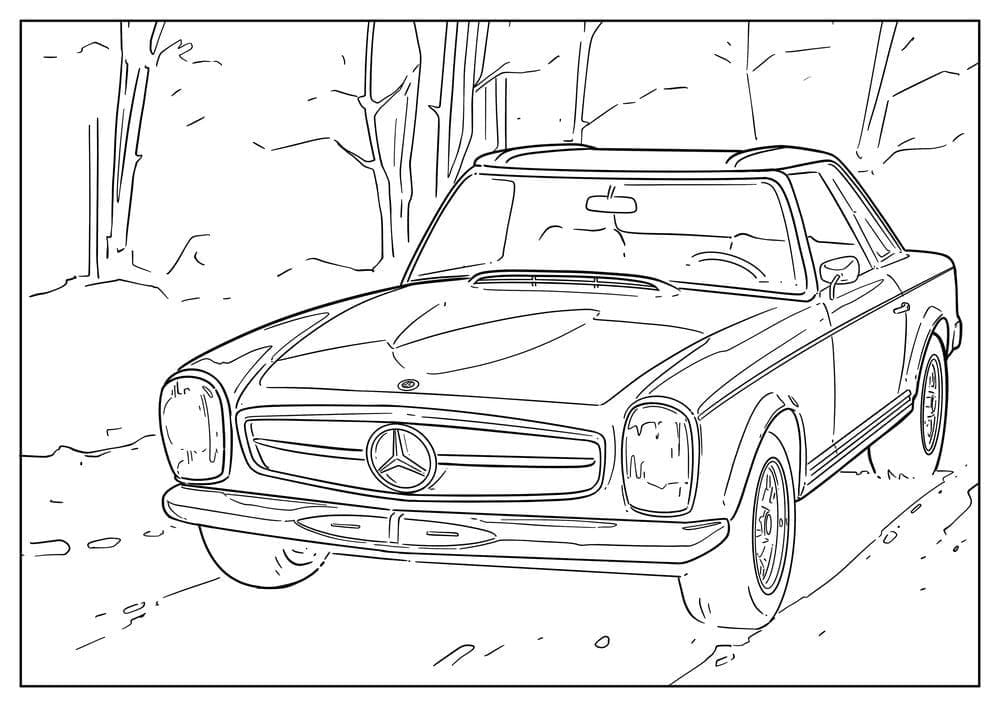 Fise de colorat cu Mercedes Benz de colorat p05