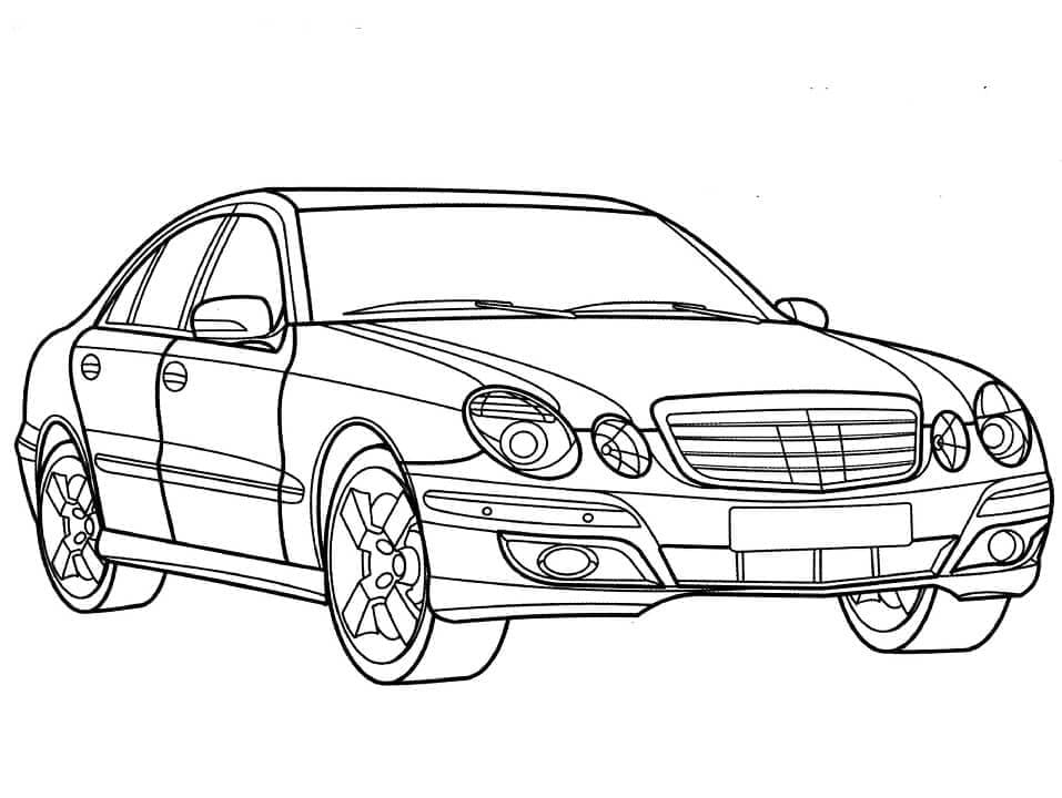 Fise de colorat cu Mercedes Benz de colorat p13
