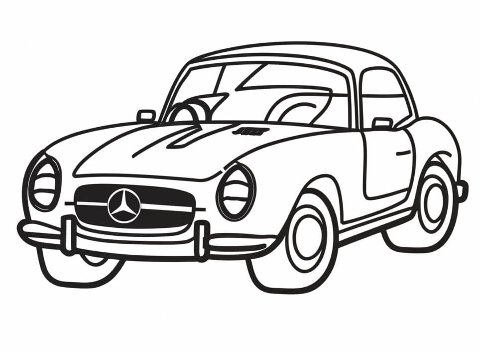 Fise de colorat cu Mercedes Benz de colorat p17