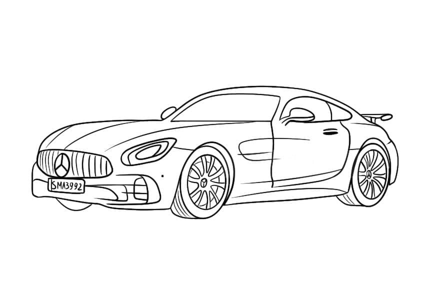 Fise de colorat cu Mercedes Benz de colorat p18