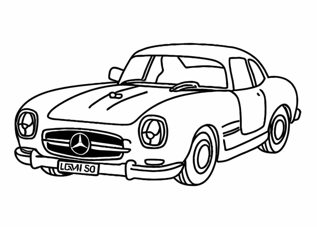 Fise de colorat cu Mercedes Benz de colorat p19