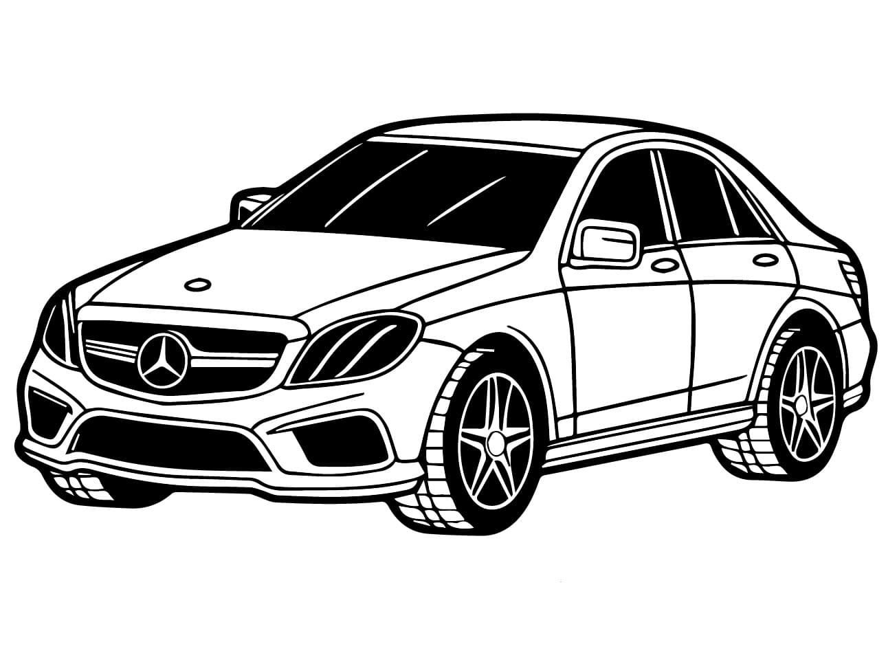 Planse de colorat cu Mercedes Benz