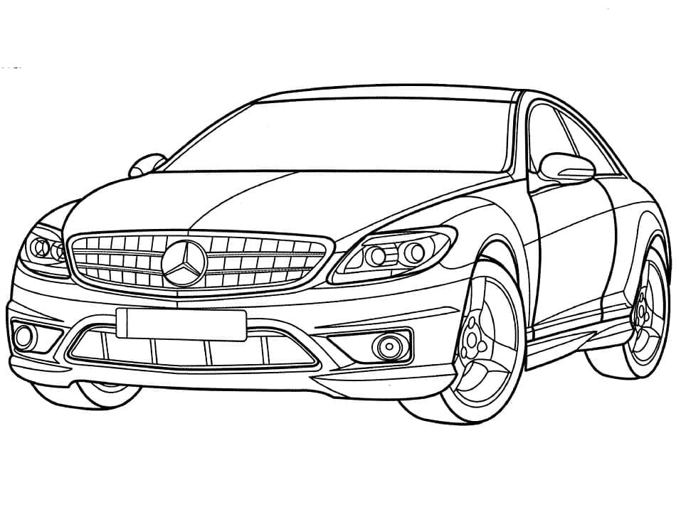 Fise de colorat cu Mercedes Benz de colorat p22