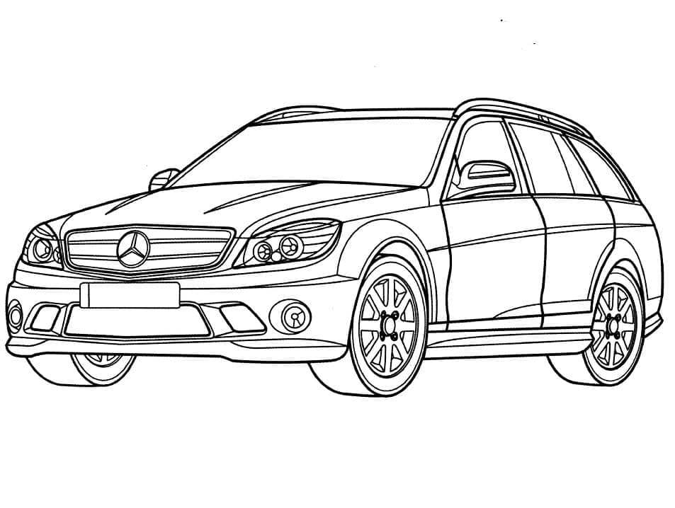 Fise de colorat cu Mercedes Benz de colorat p24